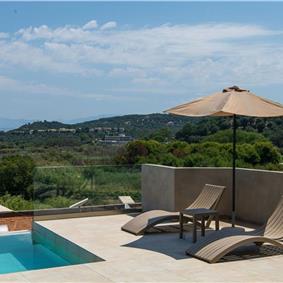  3 bedroom stone villa with pool & seaview, near Acharavi, sleeps 6